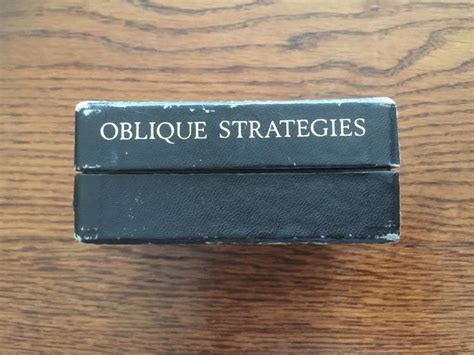 They have them on amazon but they're the 2001 fifth edition. cool Original 1975 1st Edition of 500! Brian Eno Signed Oblique Strategies Card Deck Check more ...