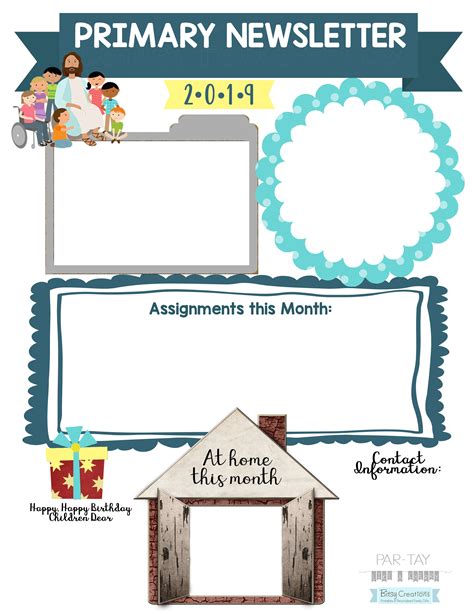Primary 2019 Newsletter Free Template Party Like A Cherry