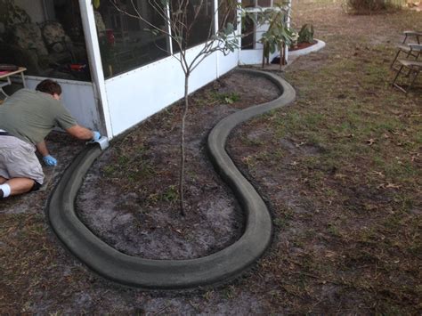 Concrete edging is incredibly durable. Custom curbing concrete edging landscaping DIY | Diy landscaping, Concrete edging, Landscape curbing