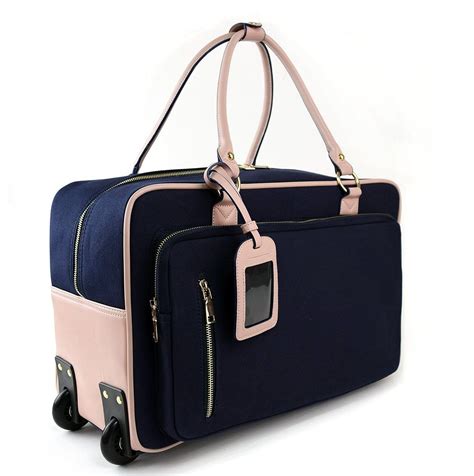 Womens Travel Duffel Overnight Carry On Weekend Bag W Wheels Cc W