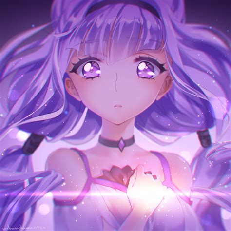 Ruru Hugtto Precure Precure Anime Art Girl Pretty Cure Purple Art