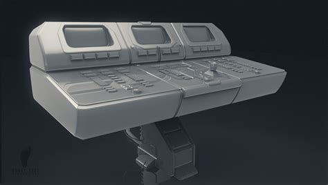 3d Scifi Computer Workstation 3d Model Cgtrader