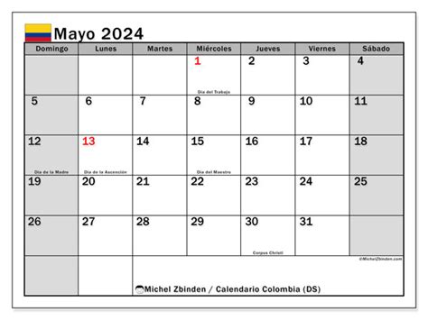 Calendario Mayo De 2024 Para Imprimir “52ds” Michel Zbinden Co