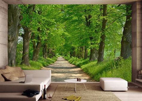 Custom Mural Photo 3d Wallpaper Forest Trail Landscape Tv Background