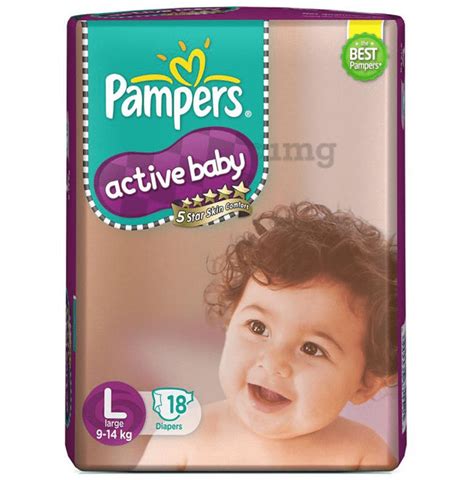 Pampers Active Baby With Comfortable Fit Size Diaper Large Buy