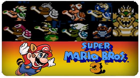 Super Mario Bros 3 All Bosses No Damage Youtube