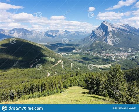 Scenic View Of Banff National Park From Mount Norquay Stock Photo