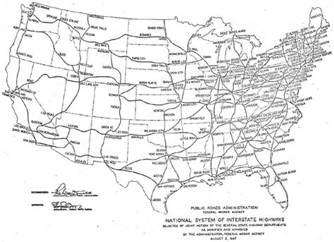 The First Map Of Proposed Us Interstate Highways Is Released