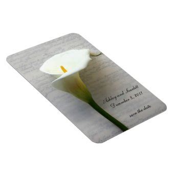 Calla Lily On Handwriting Flexible Magnet Zazzle