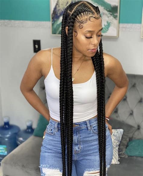 Pin By Kimberly Gladney On Braids Feed In Braids Hairstyles Chic