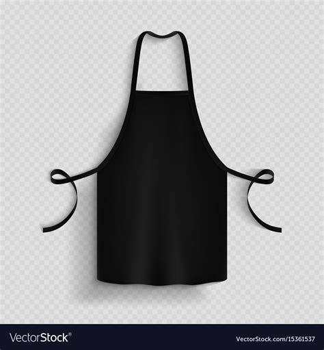Black Kitchen Apron Chef Uniform For Cooking Vector Image