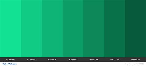 Color Aqua Green Shades Colors Palette Colorswall