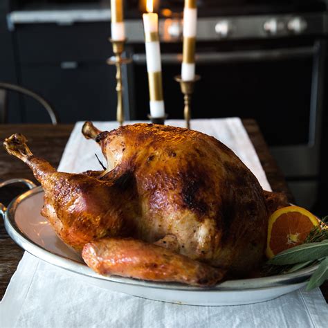 Dry Rubbed Roasted Turkey With Honey Rosemary Glaze Recipe