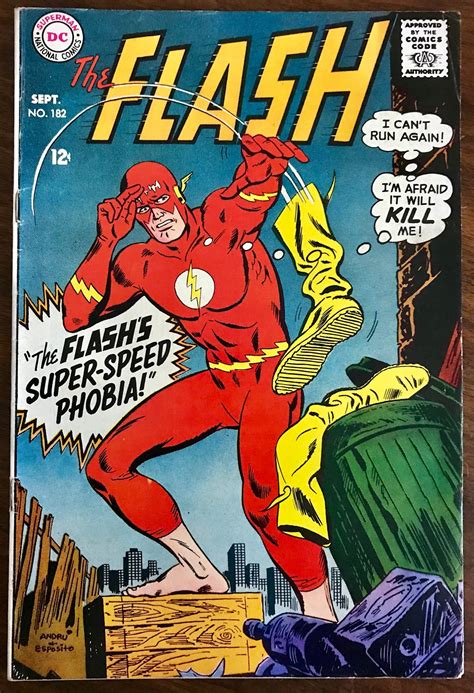 The Flash 182 By Ross Andru And Mike Esposito 1968 Flash Comic Book Dc Comic Books Comic Book