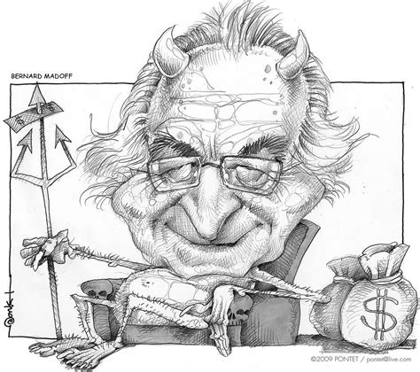 Bernard Madoff Drawing By Caricatures By Pontet