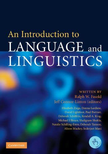 An Introduction To Language And Linguistics 9780521612357