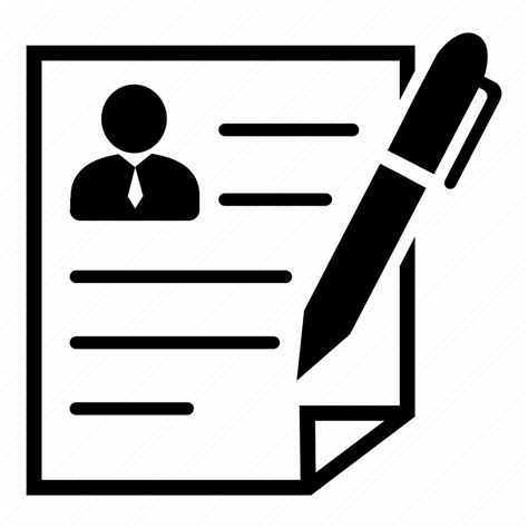 Application Employee File Form Personal Profile Resume Icon