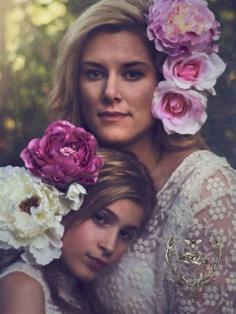 Flowers In Hair Sue Bryce Inspired Mother Daughter Shoot Outside Portrait Boho Mother
