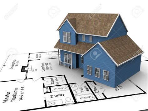 3720226 New Build House On A Set Of Building Plans Stock Photo