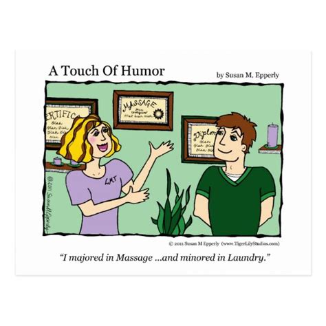 A Touch Of Humor Massage Laundry Comic Mug Postcard