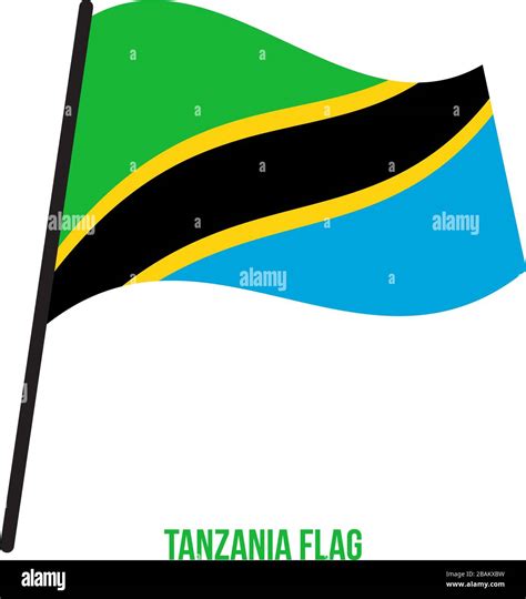 Tanzania Flag Waving Vector Illustration On White Background Tanzania