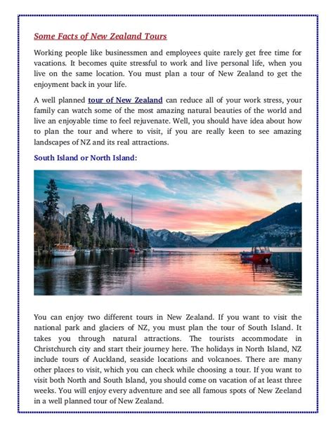 Some Facts Of New Zealand Tours