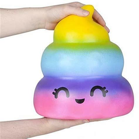 Jumbo 10 Rainbow Poop Emoji Squishy 2105122546