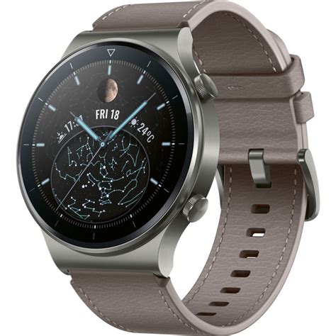 Huawei Watch Gt2 Pro Classic Smartwatch Titan Armband Nebula Gray Leder