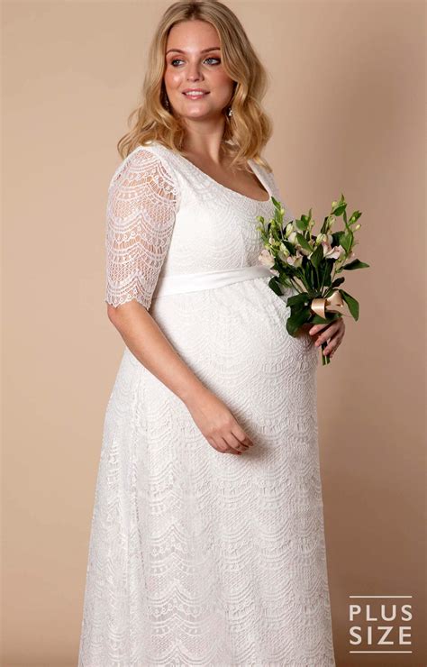Plus size 3 in 1 labor, delivery and nursing gown. Verona Plus Size Maternity Wedding Gown Ivory White ...