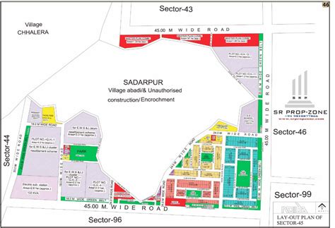 Layout Plan Of Noida Sector 45 Hd Map