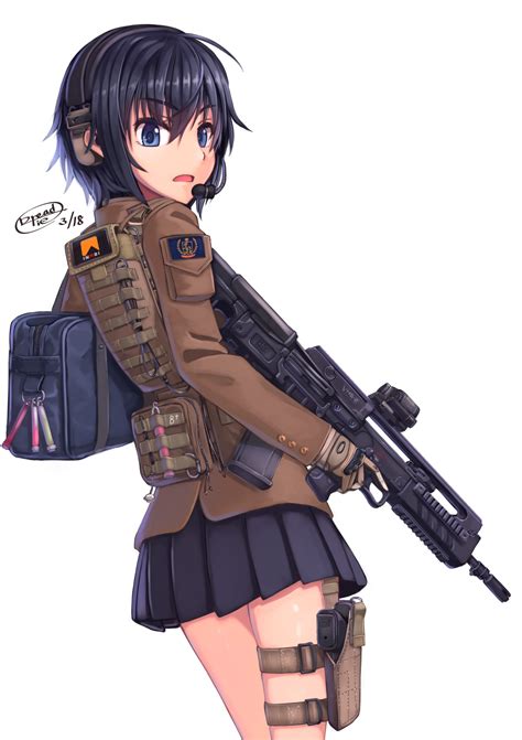 Fondos De Pantalla De Chicas Anime Con Armas