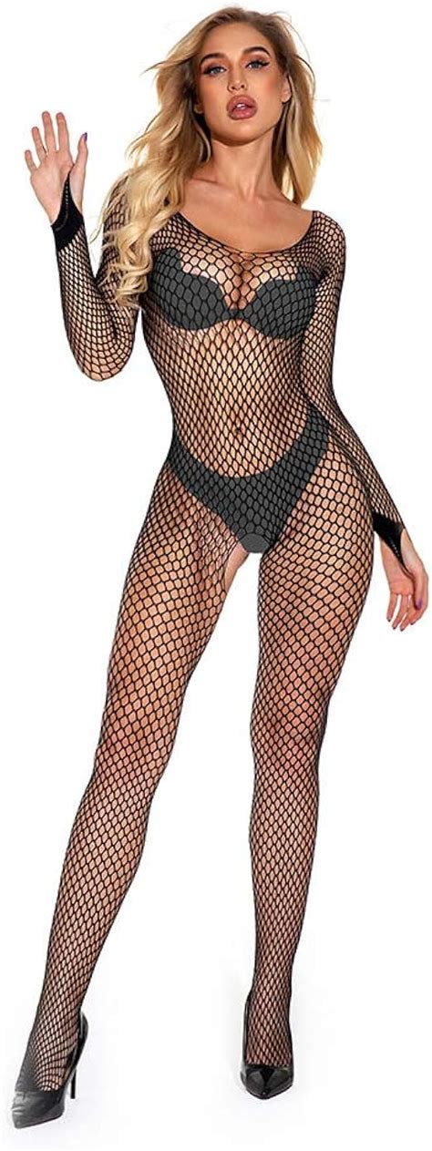 Amazon Com B X Women Fishnet Lingerie Bodystockings Babydoll Bodysuit Stockings C Clothing