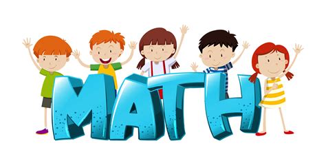 Font Design For Word Math With Boys And Girls 295675 Vector Art At Vecteezy
