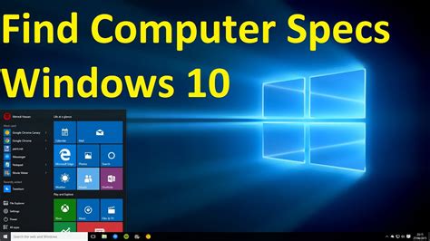 How To Check Your Computer Specs On Windows 10 Youtube