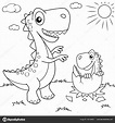 Dinosaurios Animados Para Ninos Para Colorear - Dibujos Para Colorear Y ...