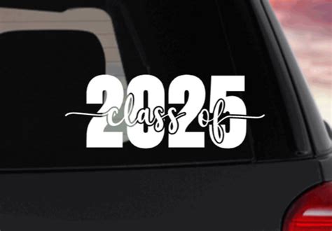 Class Of 2025 Car Decals Class Of 2025 Stickers Custom Etsy
