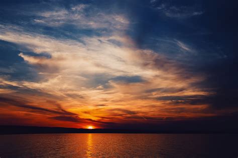 Clouds Horizon Outdoors Sea Sunset Water Wallpaper Coolwallpapersme