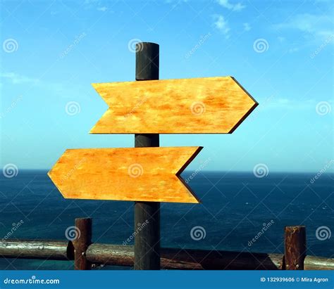 Directional Signs Pointing In Opposite Directions Stock Photography