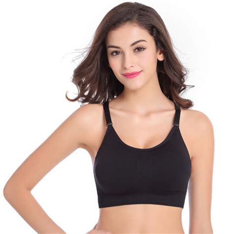Women Crop Top Sports Bra Breathable Gather Shockproof Fitness Stretch Underwear No Bound Push