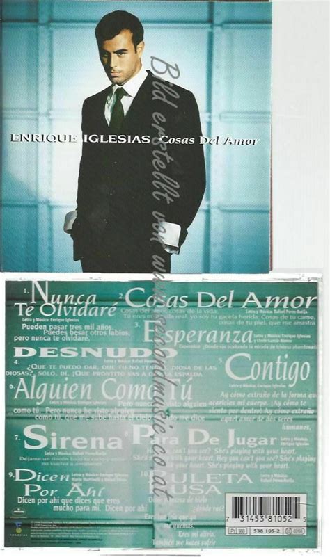 Cd Enrique Iglesias Cosas Del Amor Secondmusic