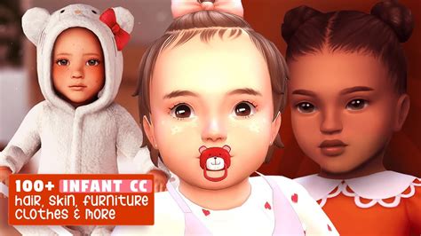💗💗 100 Cutest Sims 4 Infant Cc Haul Base Game Snootysims Infant Cc