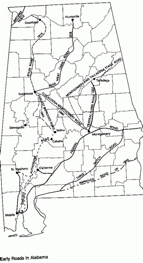 Detailed Alabama Road Map