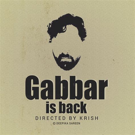 Gabbar Is Back Minimal Poster Movie Posters Hindi Movies