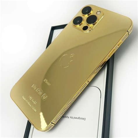 Custom Iphone 13 Pro Max 1 Tb With Diamond Bezel And 24k Gold Plated
