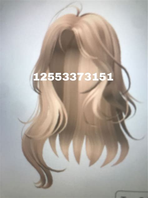 Soft Wavy Hair Blonde In 2023 Black Hair Id Roblox Roblox Codes