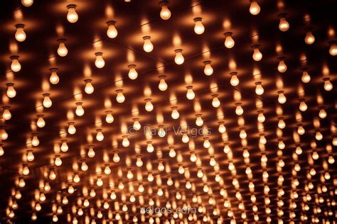 Picture Of Theater Marquee Lights With Rows Of Lightbulbs On A Theatre