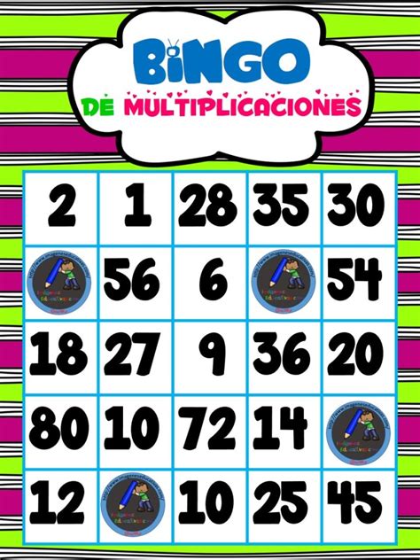 Bingo De Multiplicaciones Imagenes Educativas