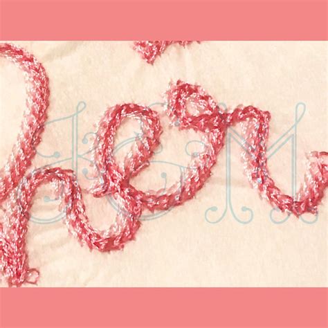 Two Fonts In One The Heather Font Single And Double Chain Stitch