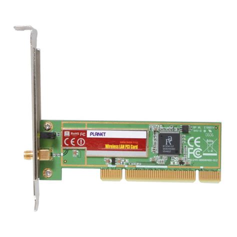 Planet 80211g Wireless Pci Adapter Wl 8315 Pci Card User Manual