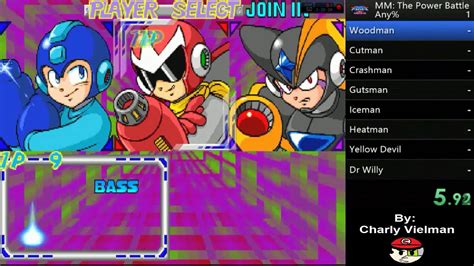 Mega Man The Power Battle Speedrun In 40711 Bass Megaman 1 2